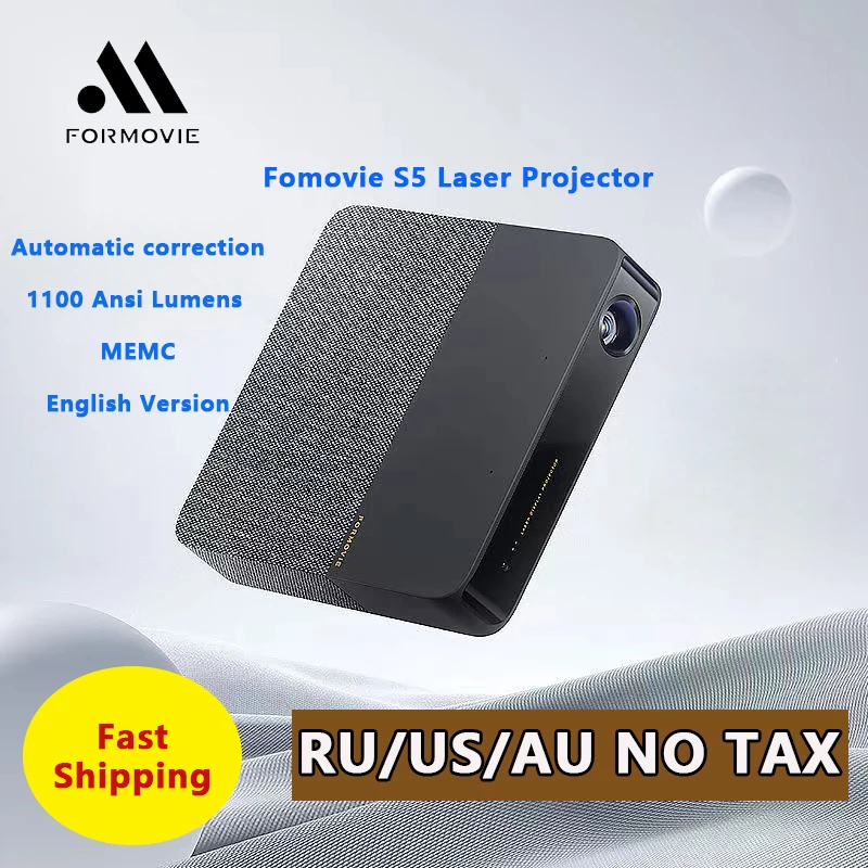 

Formovie S5 1080P Laser Projector 1100Ansi Lumens Home Portable Mini ALPD MEMC Beamer
