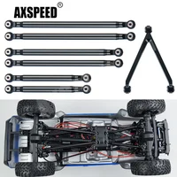 AXSPEED CNC Aluminum Steering Link Rod Set Linkage Kit for Axial SCX24 AXI00005 JEEP Gladiator 1/24 RC Rock Crawler Car Parts
