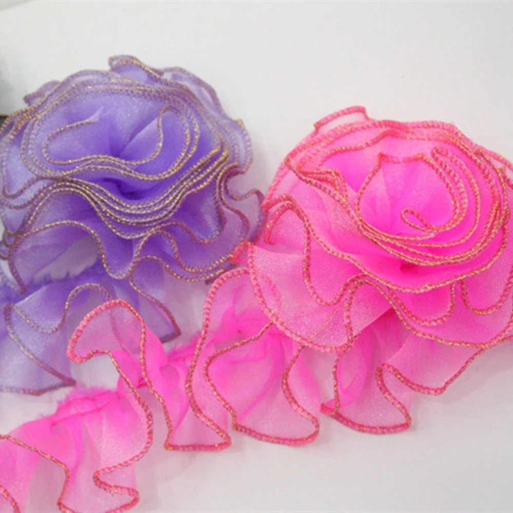 

3YD 55mm Dream Gauze Gilded Toy Fungus Wedding Hat Headgear Skirt Decoration Diy Discount Lace
