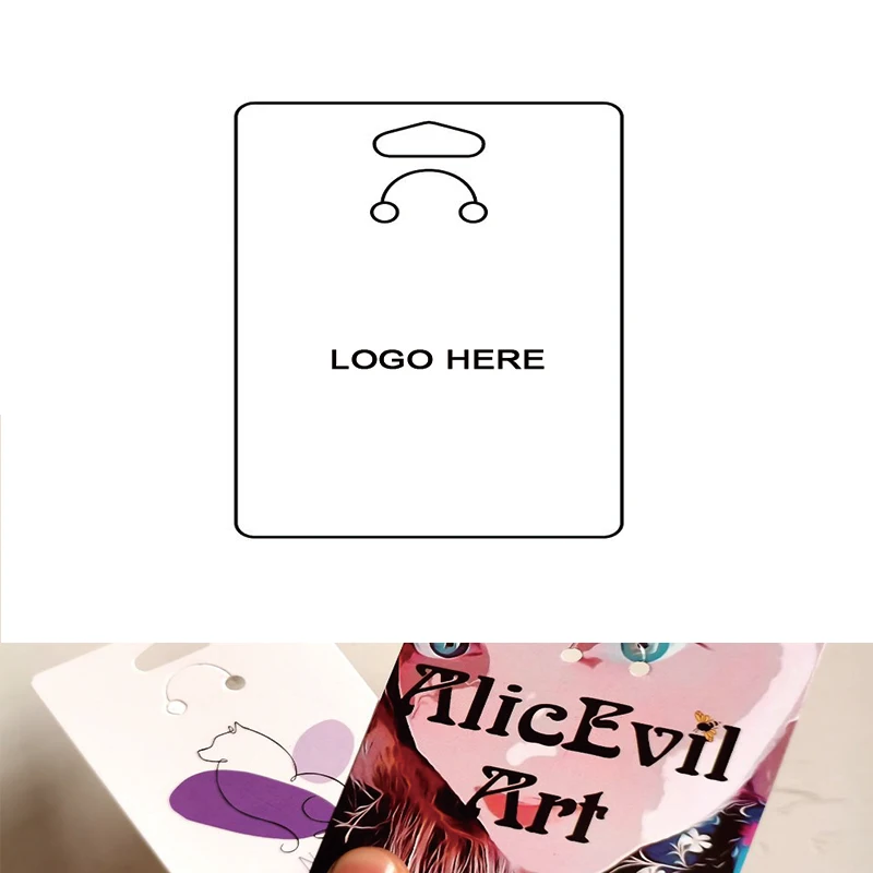 

Customized Keychain Package Personalized Logo Anklet Holder Brooch Hairclip Bracelet Necklace Earring Ring Card Display Stand
