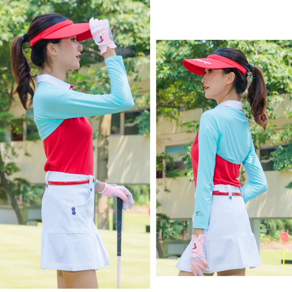 Women Sunscreen Sleeve Golf Sunshade Shawl Resists UV Light Style Ice Silk Breathable Play Driver Outdoor Golf Fashion TTYGJ