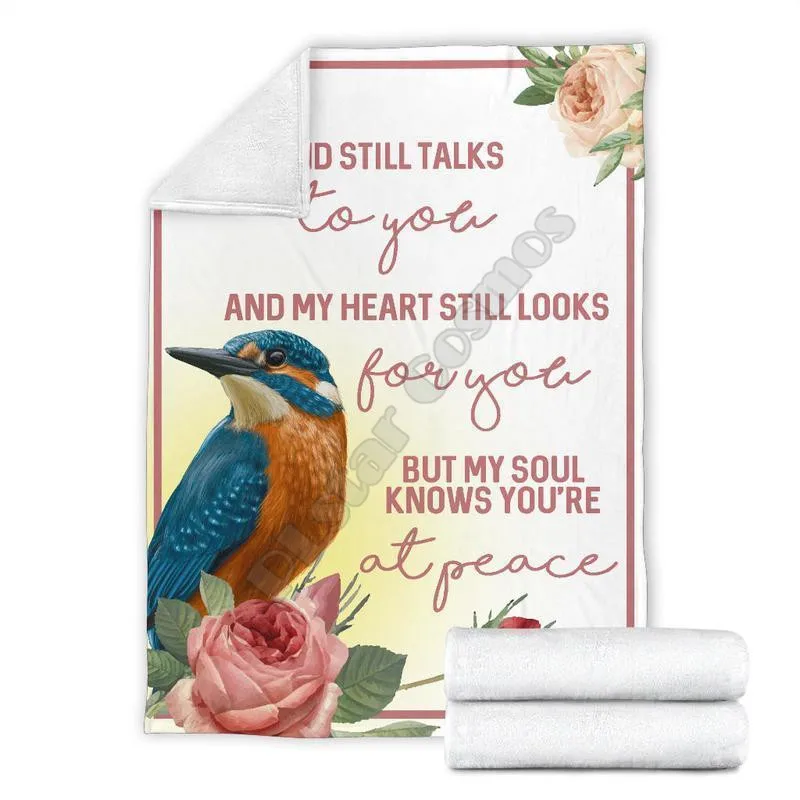 

My Mind Still Talks To You My Heart Still Looks For You 3D Printed Fleece Blanket Kids Adult Soft Bed Cover Sheet Plush Blanket