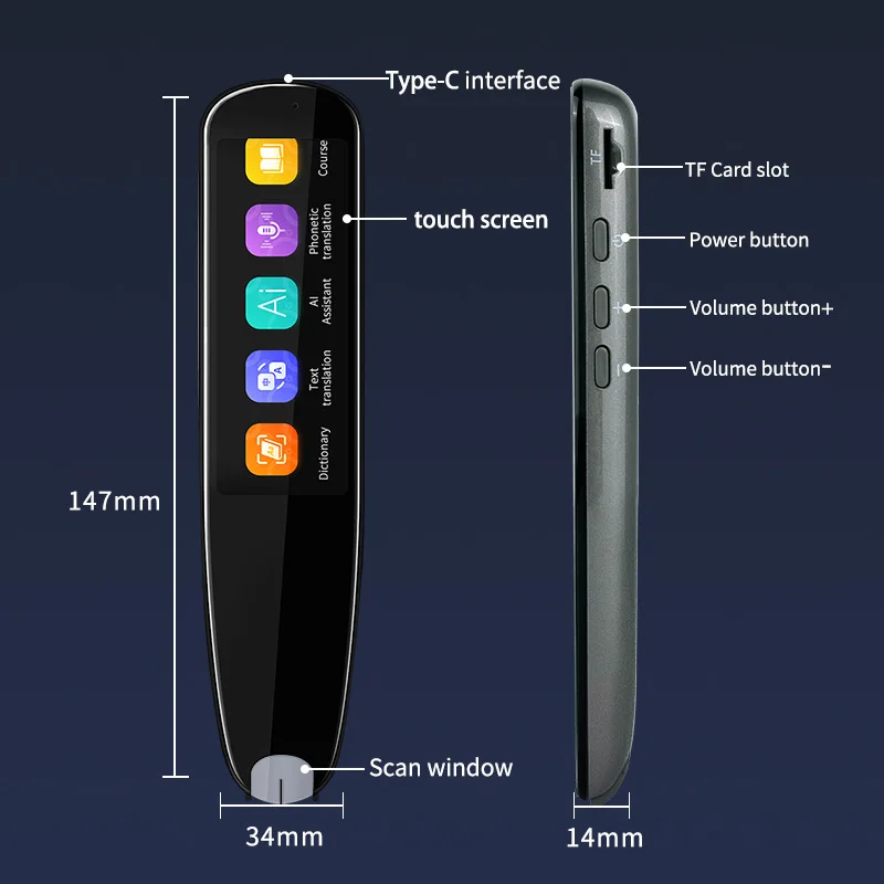 Умный переводчик с функцией мгновенного сканирования и фото телефон сенсорным