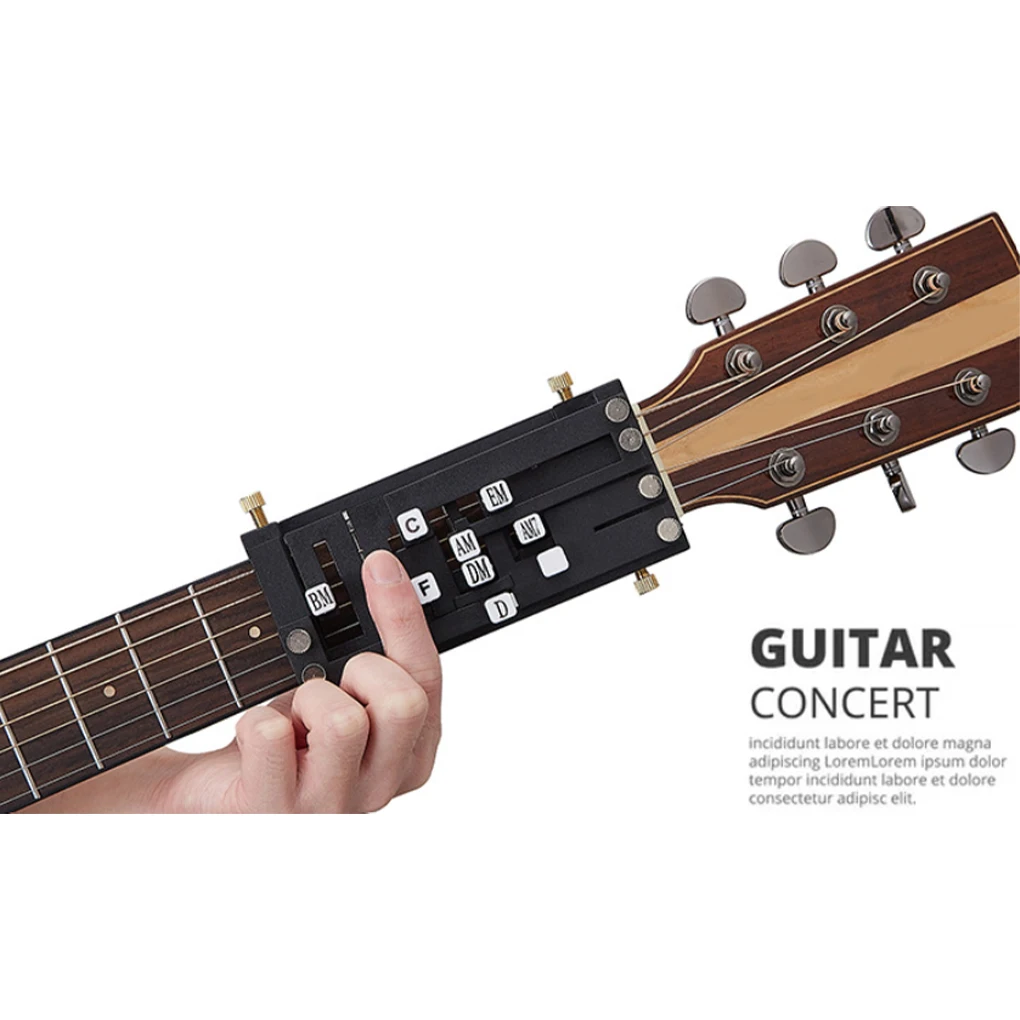 

Guitar Chord Trainer 10Button Folk Guitar Chords Practice Assist Tool Finger Teaching Aid for Learning System Assistant Beginner