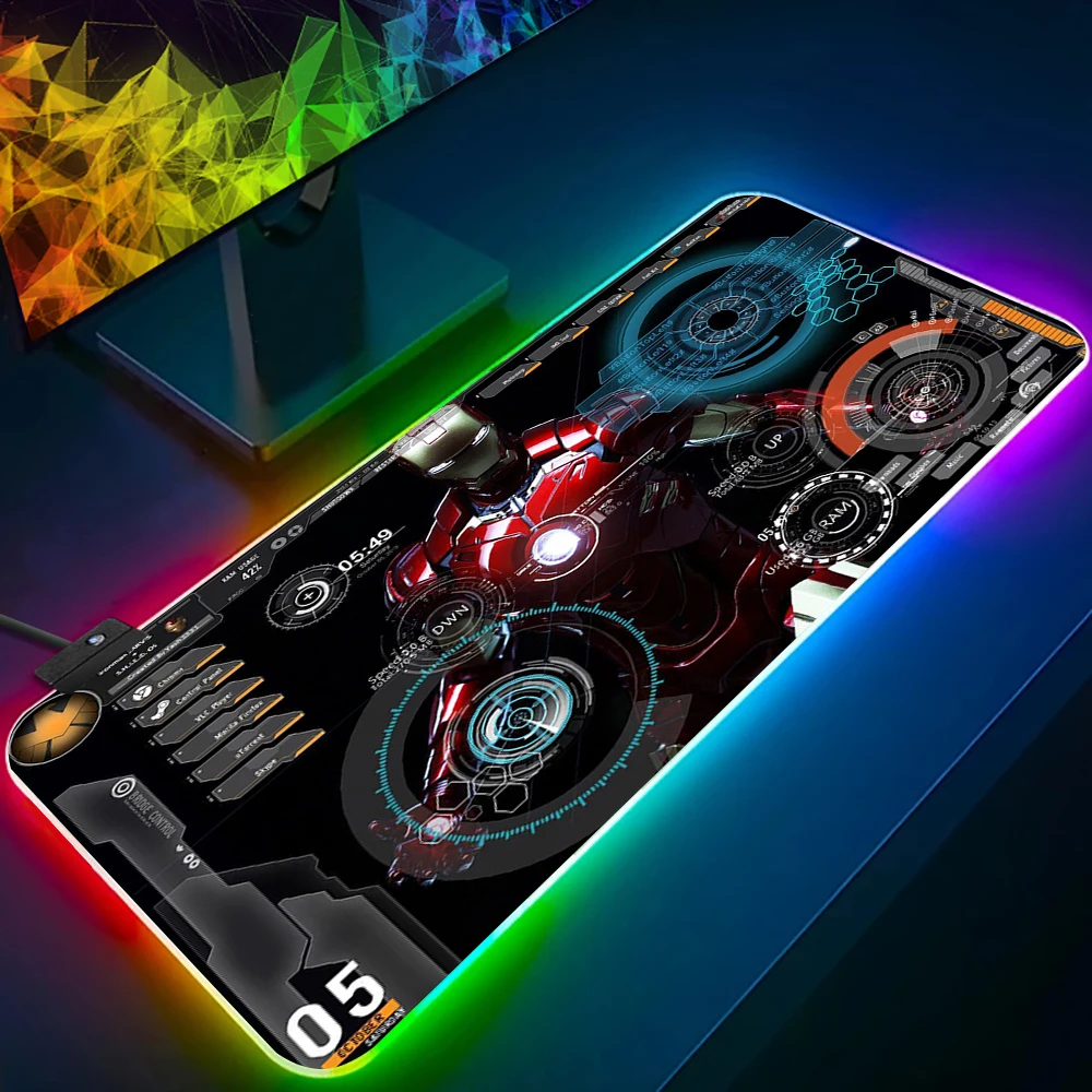 Коврик для мыши и клавиатуры с подсветкой из резины со светодиодной |