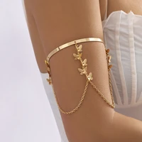 purui bohemia charm adjustable butterfly upper arm bracelet butterfly tassel pendant arm cuff bracelet for women fashion jewelry
