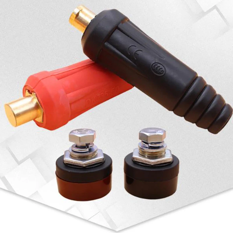 1Pcs Original Brass Rubber Quick Joint Connector DKJ 10-25 35-50 For Electric Welding Machine Output Power Supply Connection