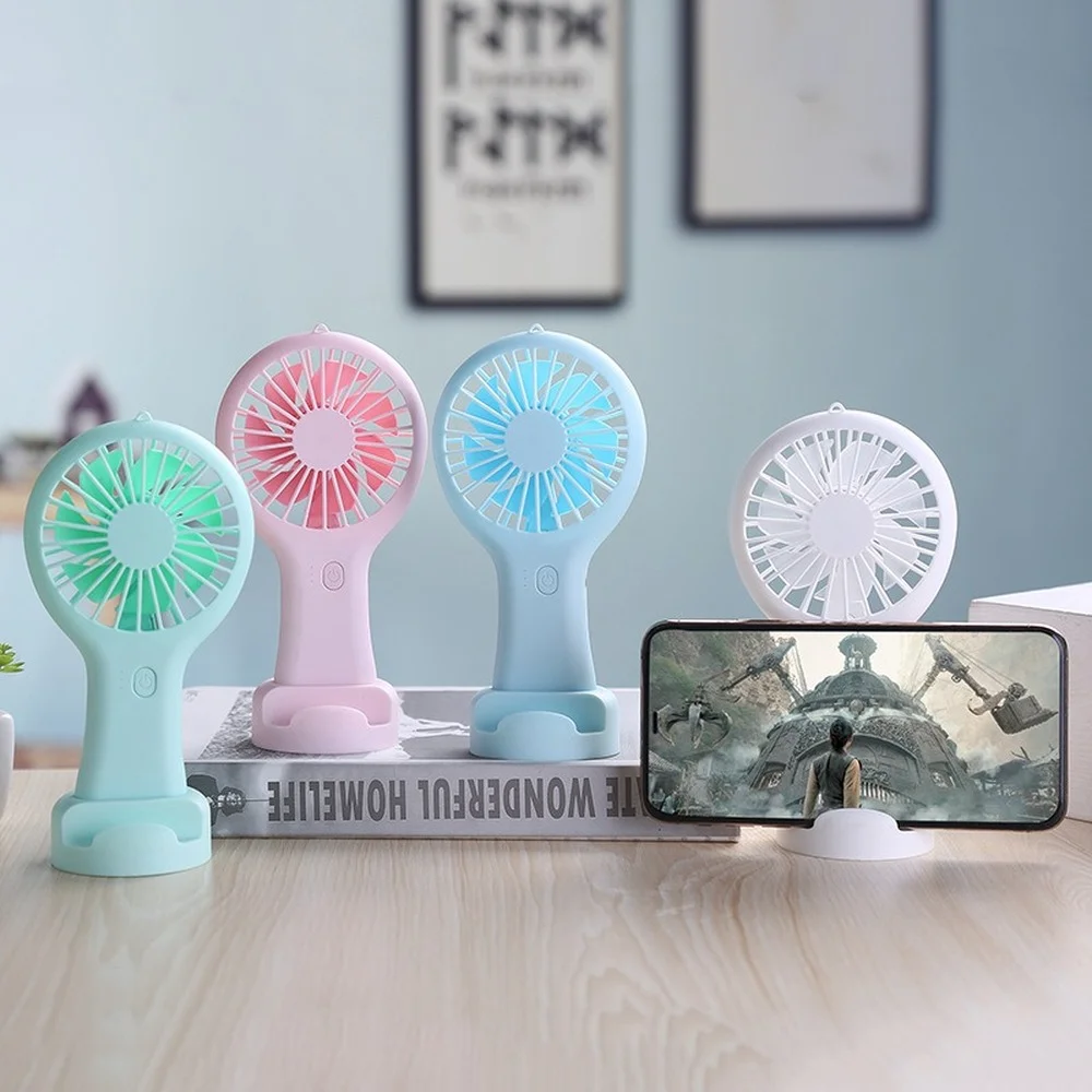 

USB Portable Fan Handheld Small Charging Fans Creative Desktop Mini Air Cooler 3 Speed Adjustment Indoor Outdoor Travel Fans