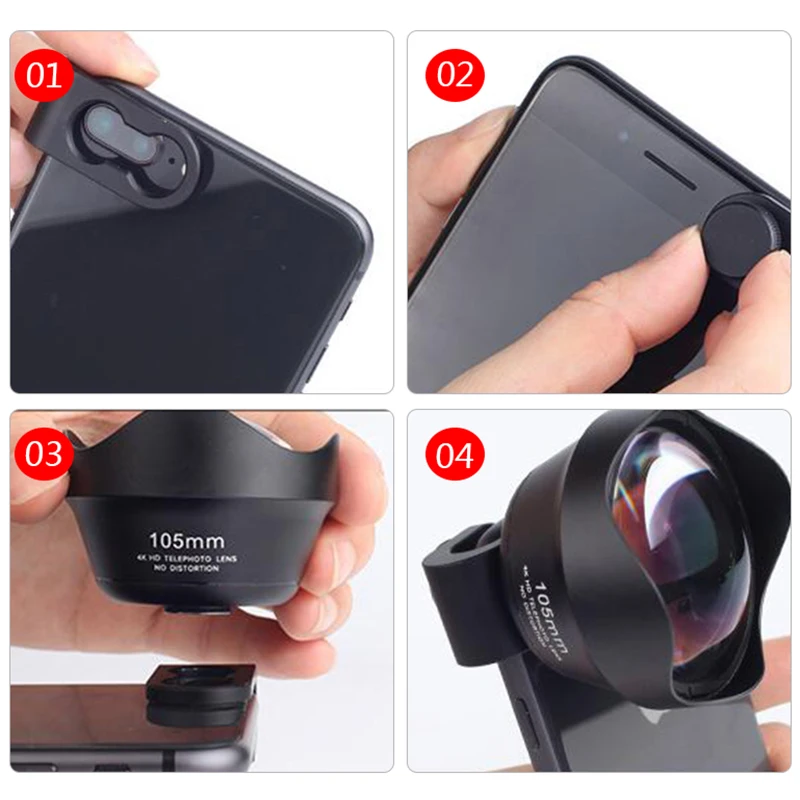 Фотообои универсальный внешний объектив 105 мм портрет телефото Slr Профессиональная фотография Большая диафрагма для Iphon (art.: 3920c8df5544d) - 3920c8df5544d