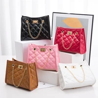 diamond lattice shoulder bag for women totes handbags chain shoulder strap messenger bag women hand bag fashion crossbody bags
