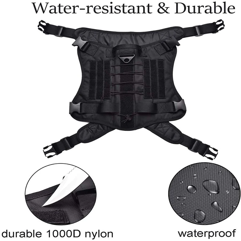 Тактический Жилет для собак военная шлейка с металлическими пряжками среднего и