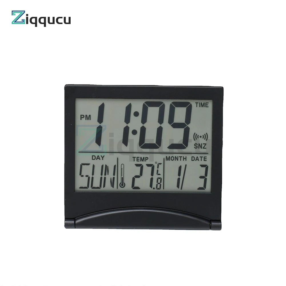 Folding Travel Calendar Temperature Snooze Clock Desktop Per