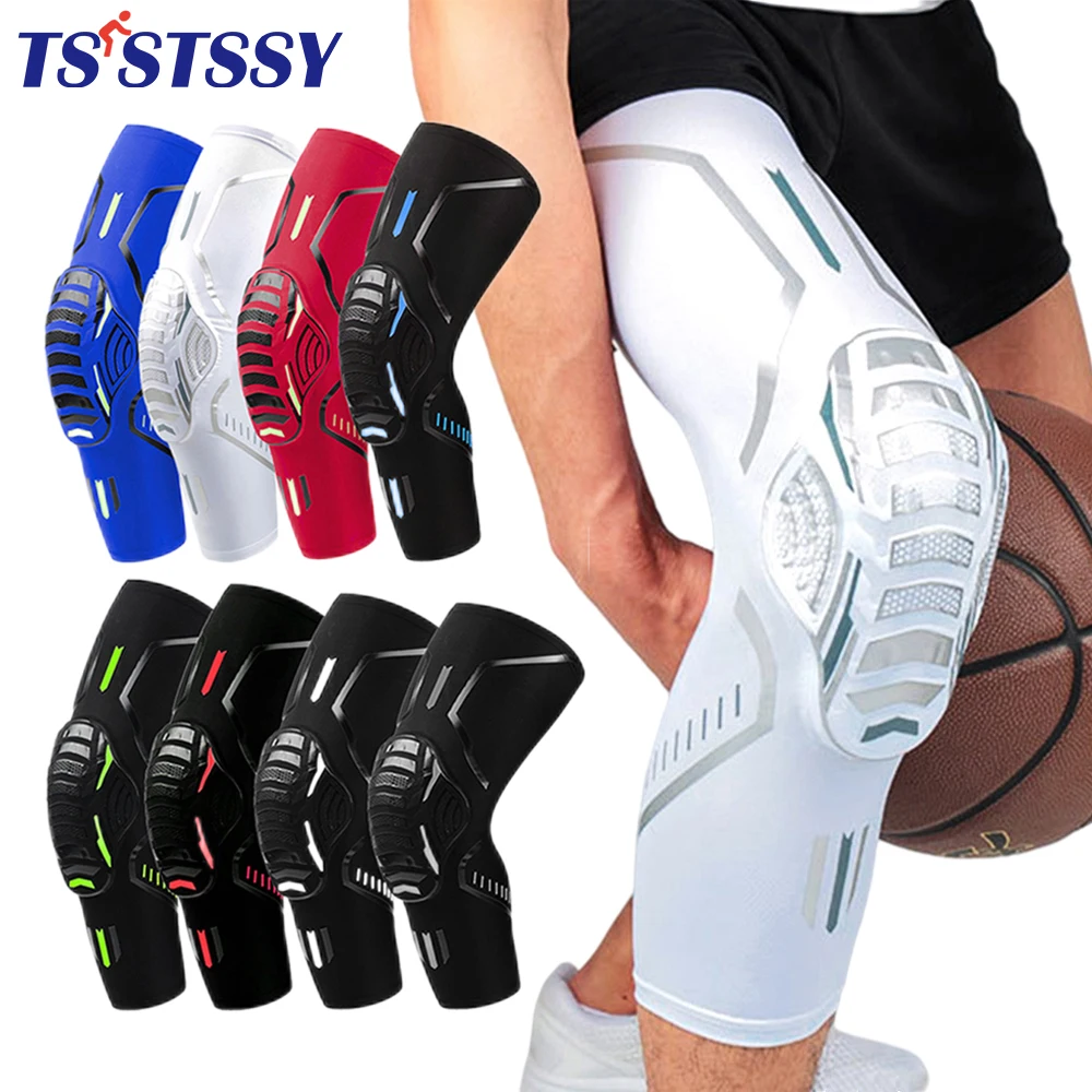 1Piece Sports Knee Compression Pads Leg Support Sleeves for Youth Adults Cycling Running Climbing Basketball Football Volleyball