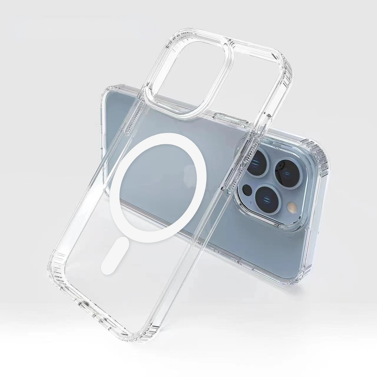 

Original For Magsafe Magnetic Wireless Charging Case For iPhone 13 12 14 11 Pro Max Mini X Xs XR 7 8 Plus SE 2020 Acrylic Cover