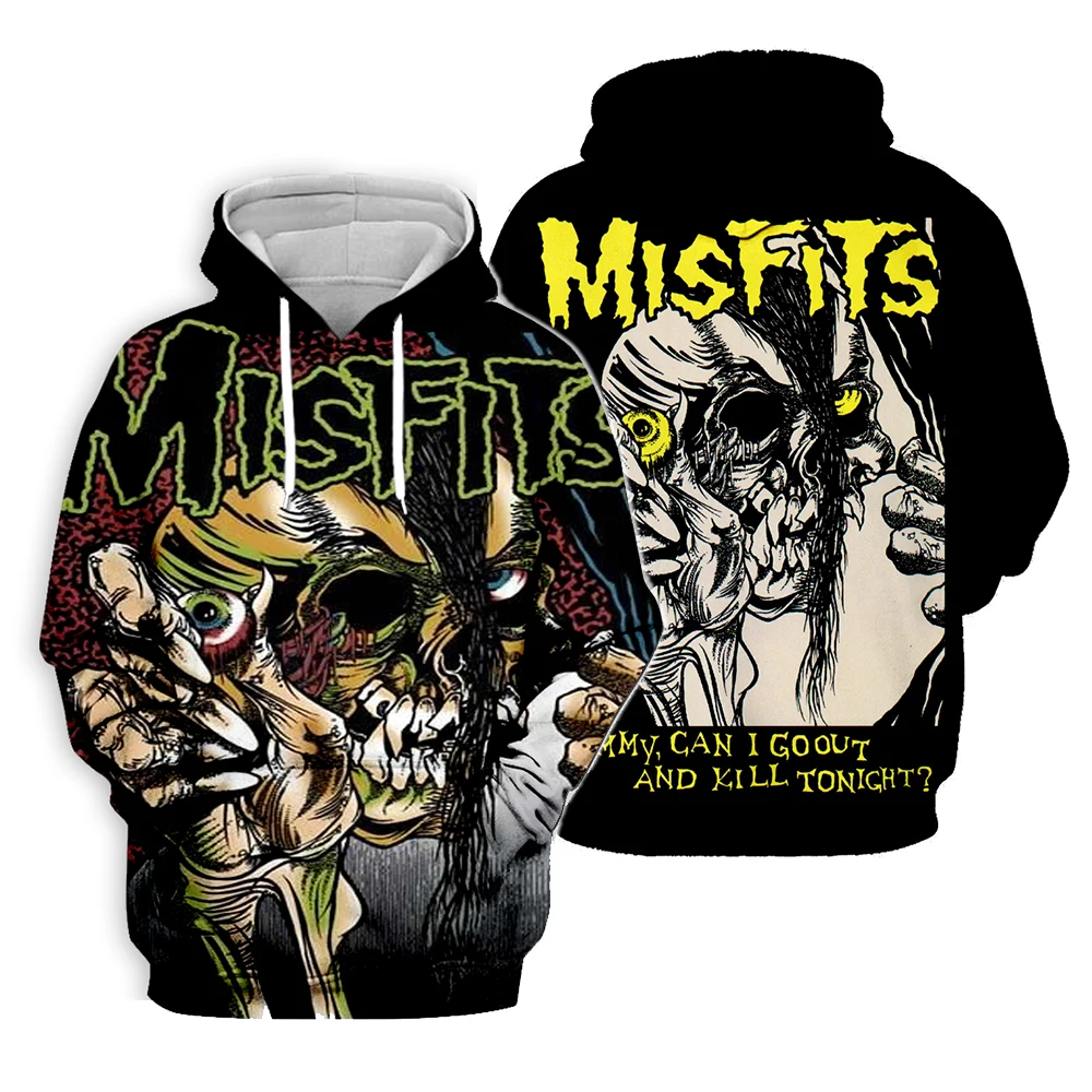 Classic Misfits 3D Hoodies Black Design All Over Print Hooded Men Sweatshirt Unisex Streetwear Pullover Casual Tracksuits Style5