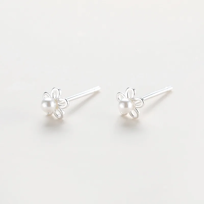 VOQ простые серьги в виде цветка яркие с милым жемчугом для девушек и студентов