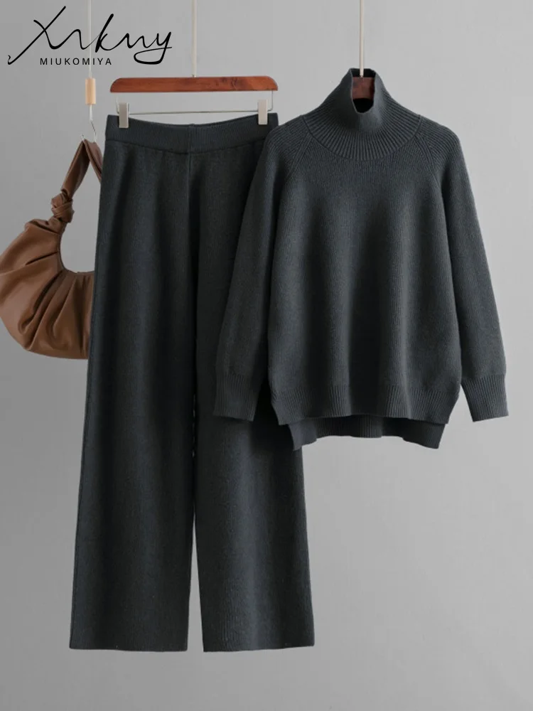 MiuKoMiYa комплект свитер и брюки бордовый