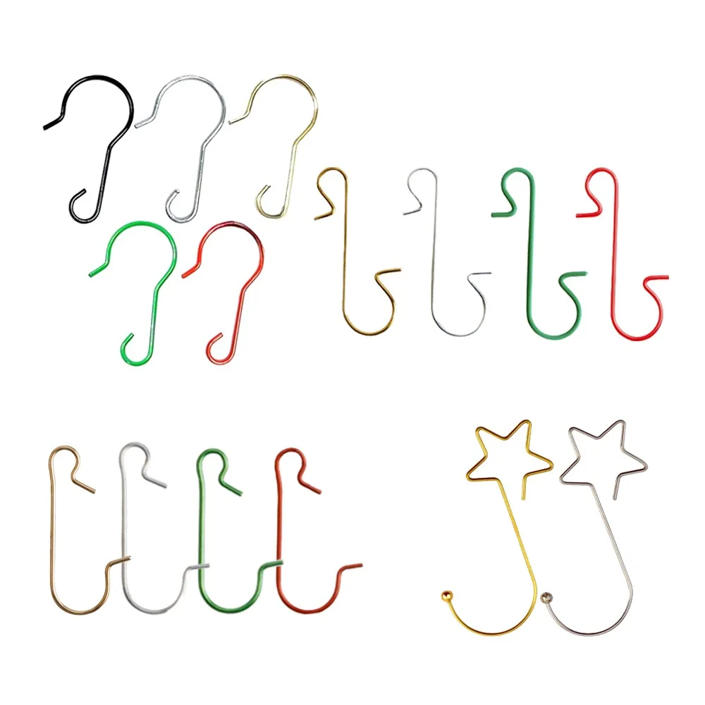 48/100 шт. крючки для рождественских украшений металлические держатели подвесок в