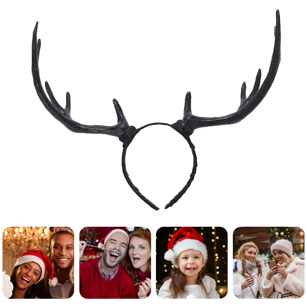 

Simulation Antler Headband Hair Elk Horn Headdress Christmas Santa Hoop Accessories Costume Hairband Prom Headpiece Horns