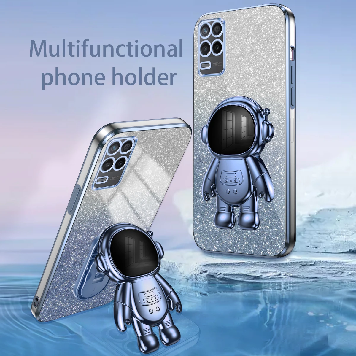 Силиконовая фотовспышка для OPPO A16 A54 A54S A55 4G астронавт складной держатель стойка