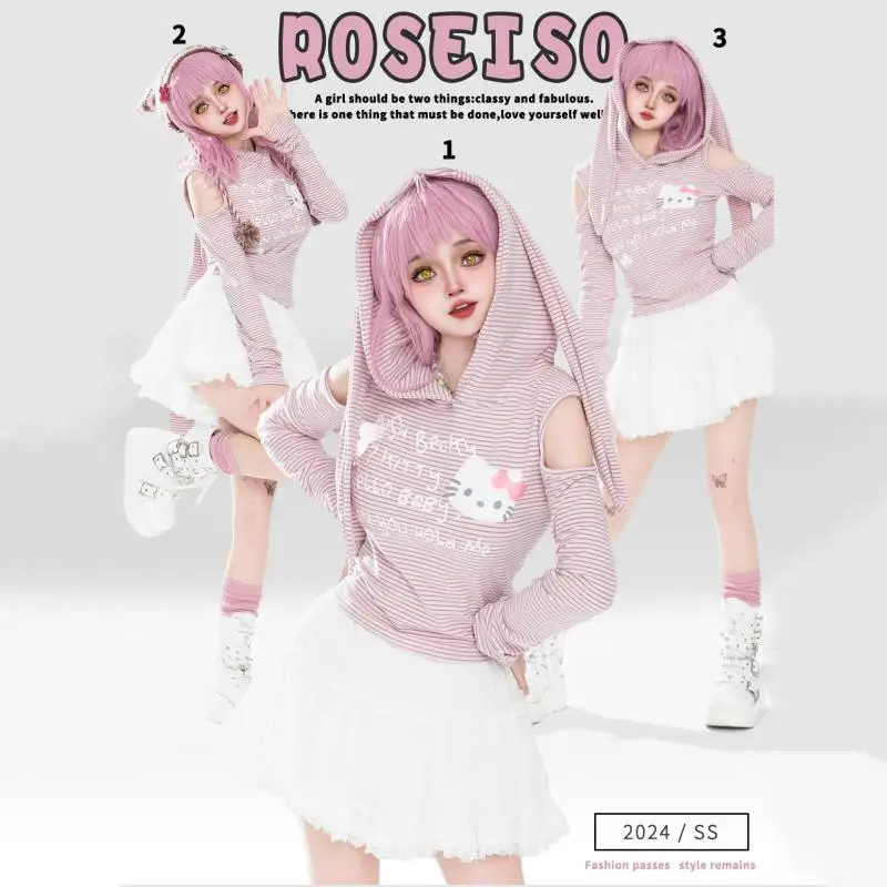 Sanrio Cinnamoroll Kuromi понравико футболка с короткими рукавами мультипликационным