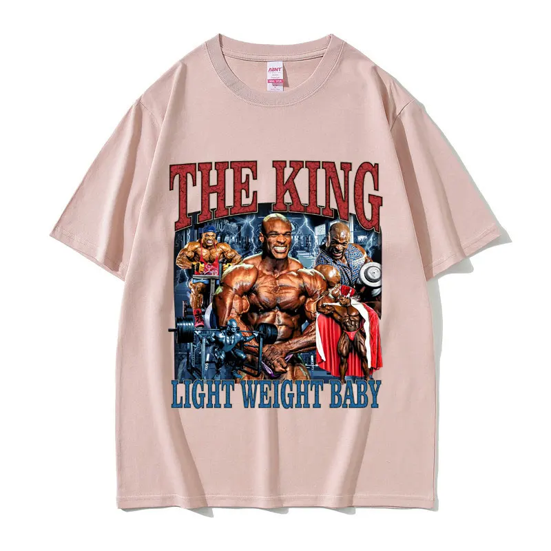 The King Light Weight Baby Ronny Coleman футболки с чехлом для мужчин забавная футболка фитнеса и