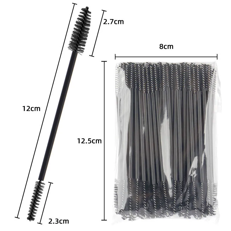 50PCS100PCS одноразовые щетки для ресниц, двусторонние для бровей и ресниц, твердая ручка (art.: 3920dbebf99ba) - 3920dbebf99ba