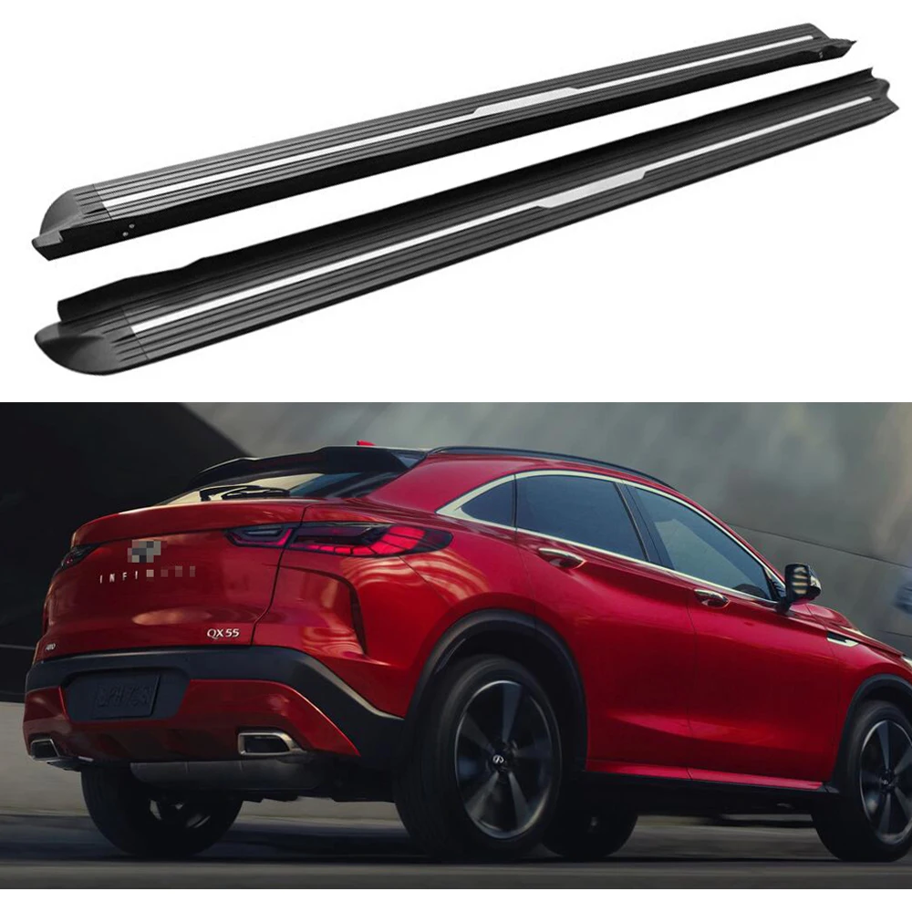 

2Pcs Fits for Infiniti QX55 2021 2022 Fixed Car Door High Quality Pedal Nerf Bar Side Step Running Board