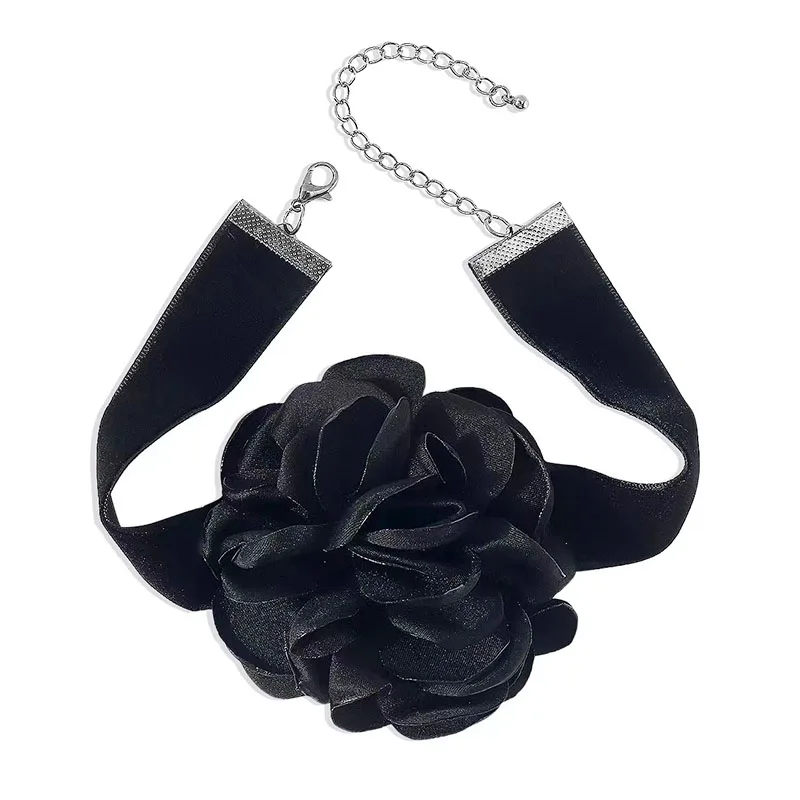 Ожерелье с большим кулоном в виде цветка чокер для женщин и девушек модные