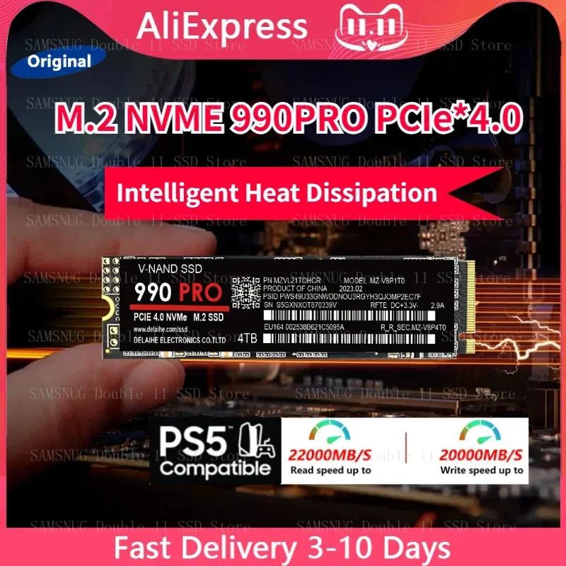 

990PRO 980 Evo Plus 980 PRO Ssd Nvme M2 4TB 1TB 2TB Ssd Sata Pcie Internal Solid State Hard Drive Laptop Desktop TLC PC PS5
