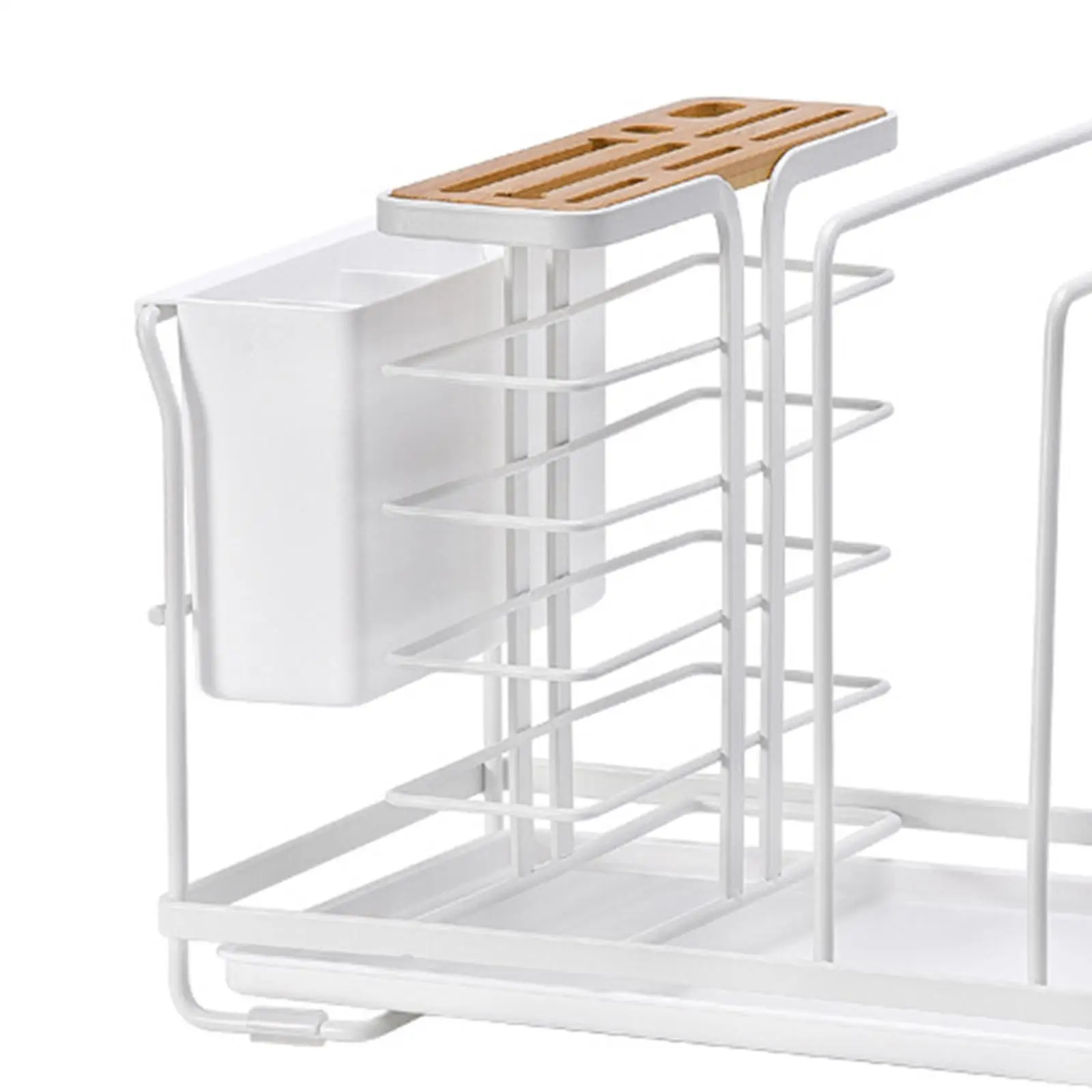 

Dish Drying Rack with Removable Utensil Holder Countertop Utensil Organizer