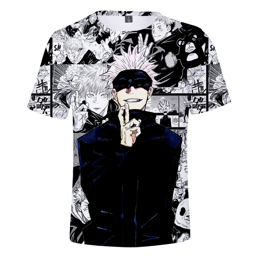

Jujutsu Kaisen Men's T-Shirt Fashion Harajuku Anime Men's Casual Oversized T-Shirt Crew Neck 3d Print Mens