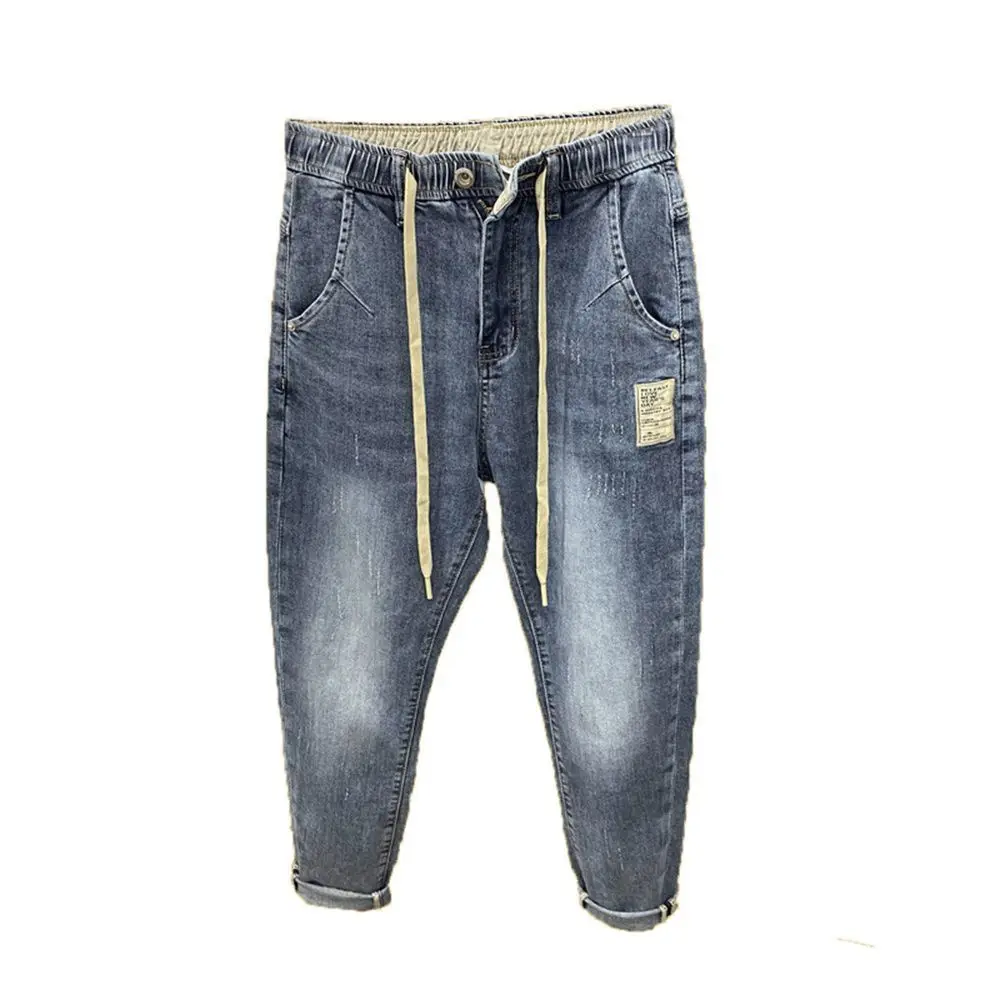 Модные Дизайнерские мужские джоггеры джинсы стрейч и прямые повседневные