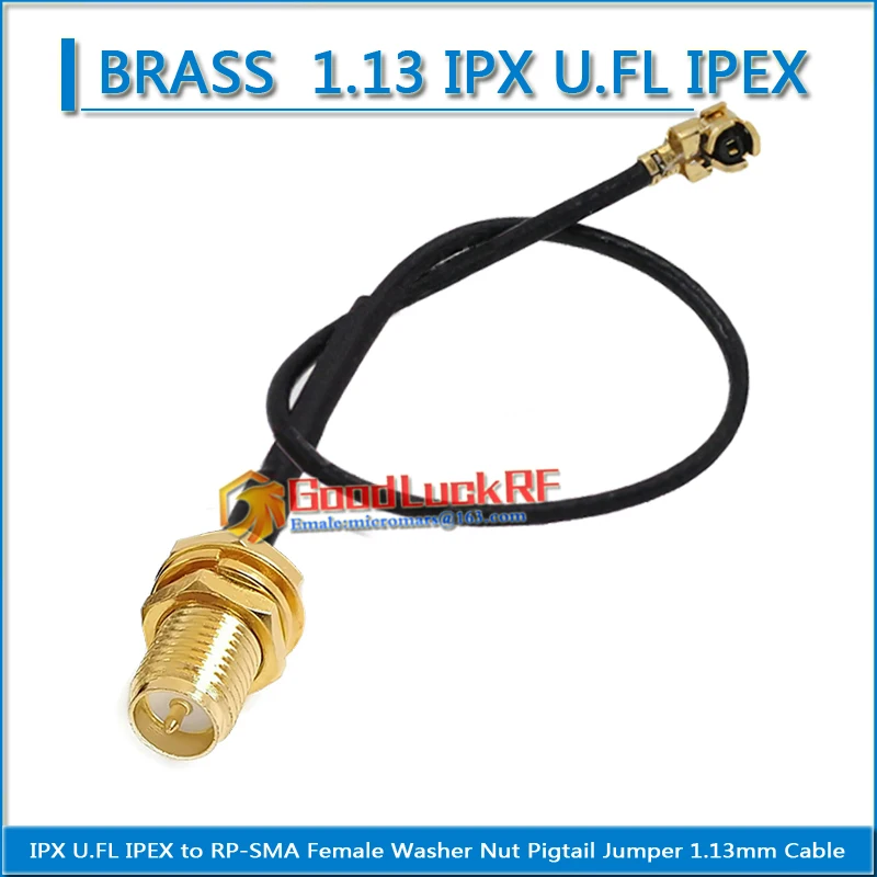 

1.13 IPX U.FL IPEX To RP-SMA RPSMA RP SMA Female O-ring Bulkhead Panel Washer Nut RF Coaxial Pigtail Jumper 1.13mm extend Cable