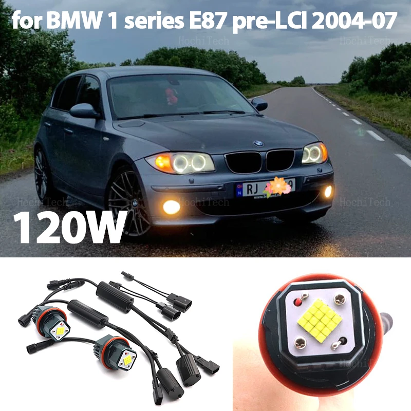 

for BMW 1 series E87 116i 116d 118i 118d 120i 120d 130i pre-LCI 04-07 Angel Eyes Marker Light Bulb Bright Headlights Replacement