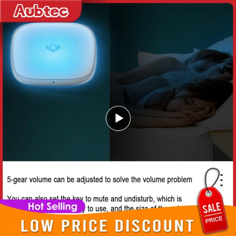 

Intelligent Caller Two Styles Safe Self-generated Wireless Doorbell Sunscreen Colorful Sound And Light Waterproof