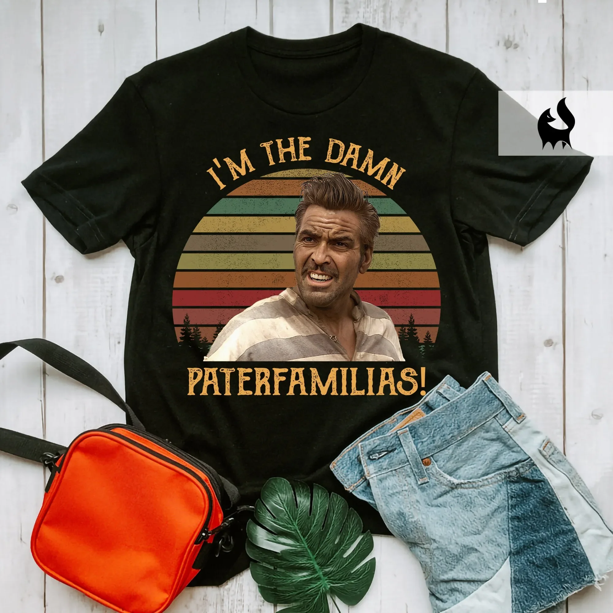 Винтажная футболка I'M The Damn Paterfamilias с цитатой фильмов