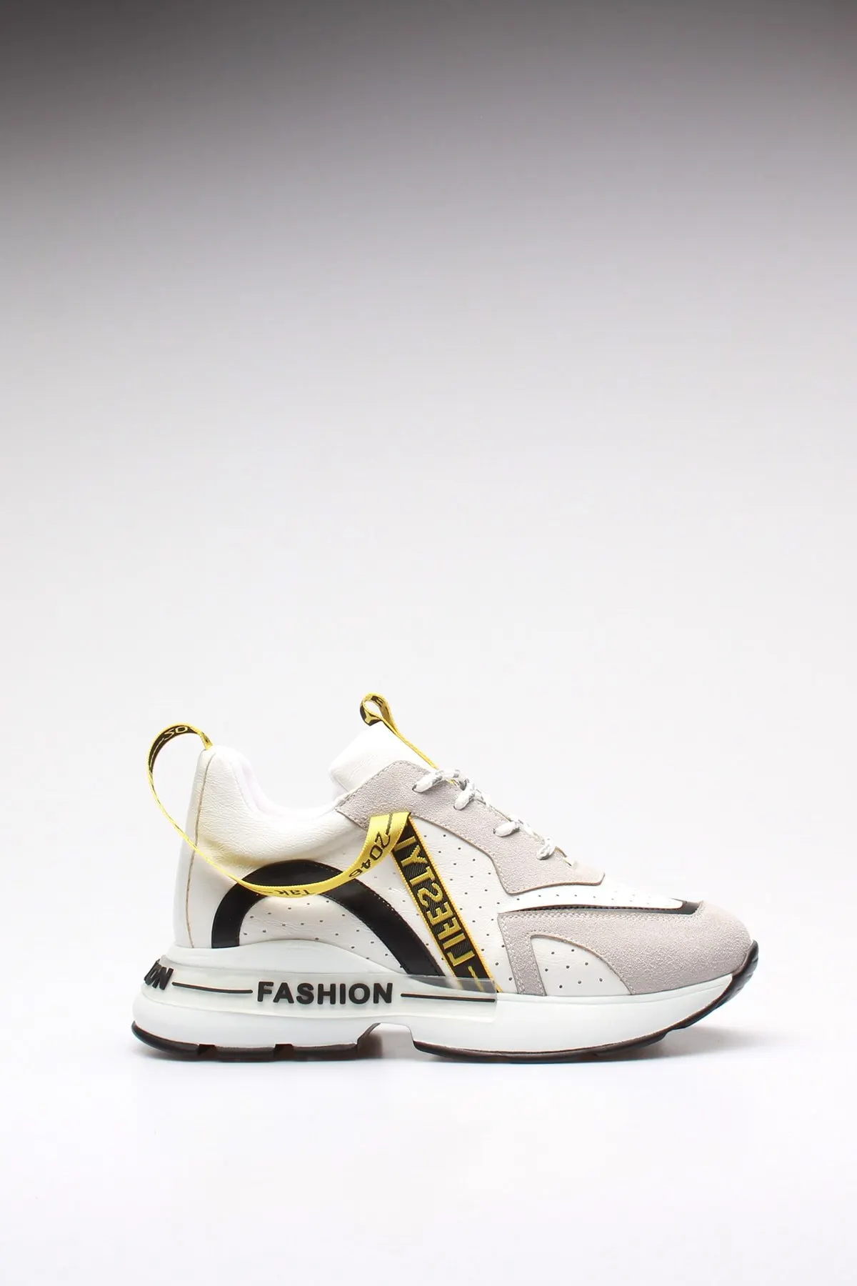 

Fashion Style women's White Gray Sport Sneaker Shoes