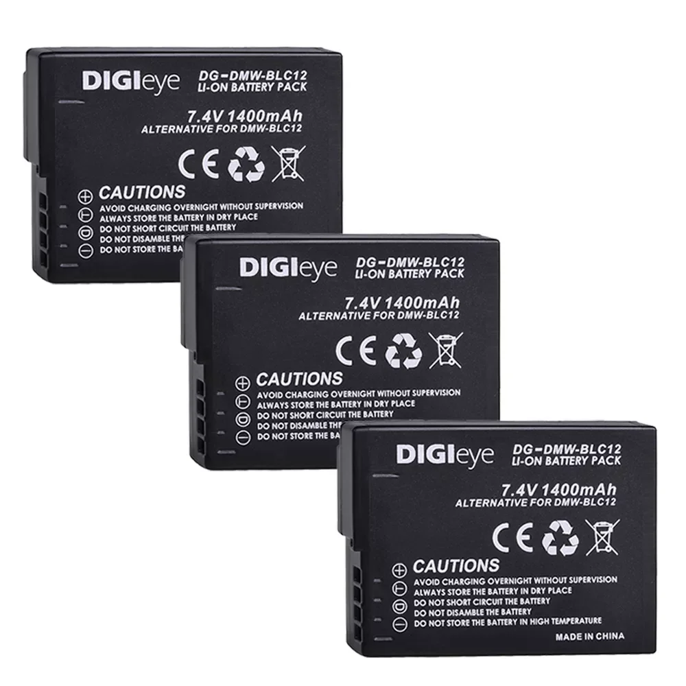 

NEW DMW-BLC12 BLC12E BLC12PP DMWBLC12 Batteries for Panasonic Lumix DMC-G5 G6 G7 GX8 G85 GH2 DMC-FZ200 FZ1000 FZ300