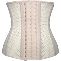 breathable latex waist trainer corset shaper underbust bustier steel boned slimming korset gym sports blue pink blue purple sale