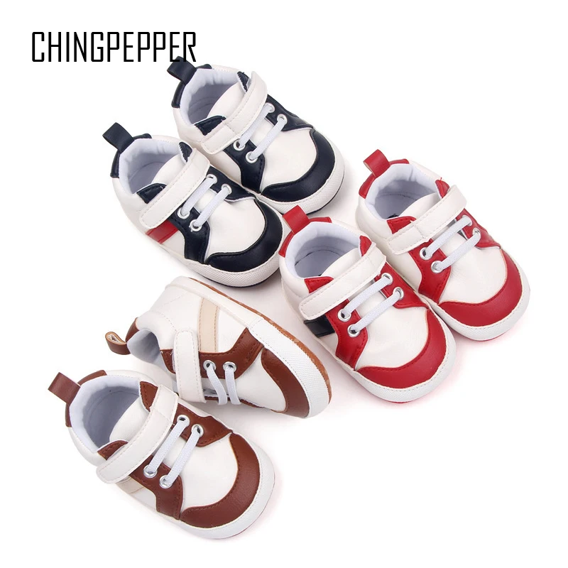 

Brand Infant Boy Sports Leather Sneakers Shoes Newborn Crib Shoe Toddler Girl Tenis Trainers Soft Footwear for 1 Year Baby Items