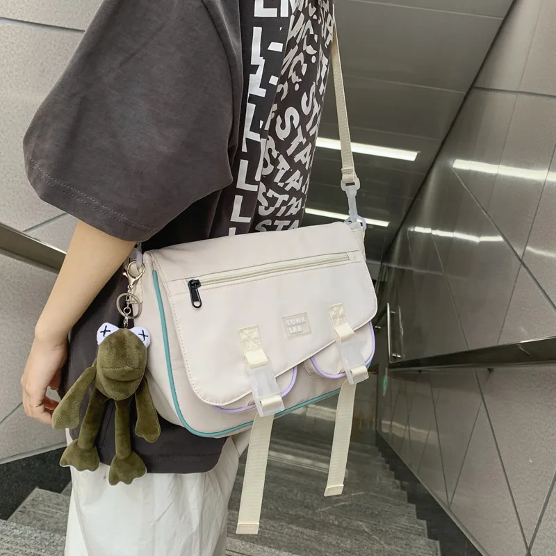 

Japanese Canvas Crossbody Bag for Women Men 2022 Casual Student Shoulder Messenger Book Bag Fashion Large Cloth Unisex Handbags