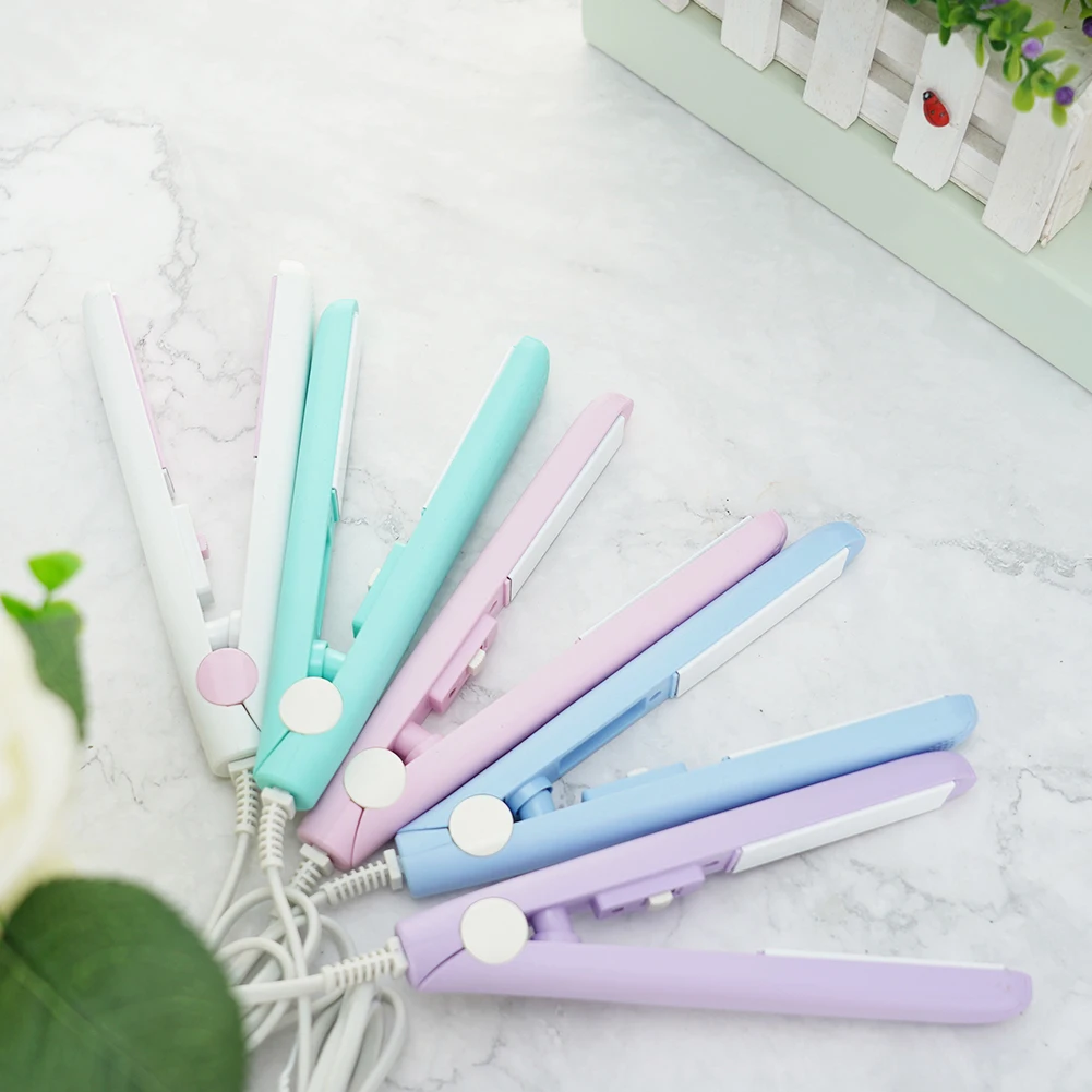 

Выпрямитель для волос с гладкой керамической поверхностью, профессиональный утюжок для выпрямления, портативный Электрический паяльник, б...