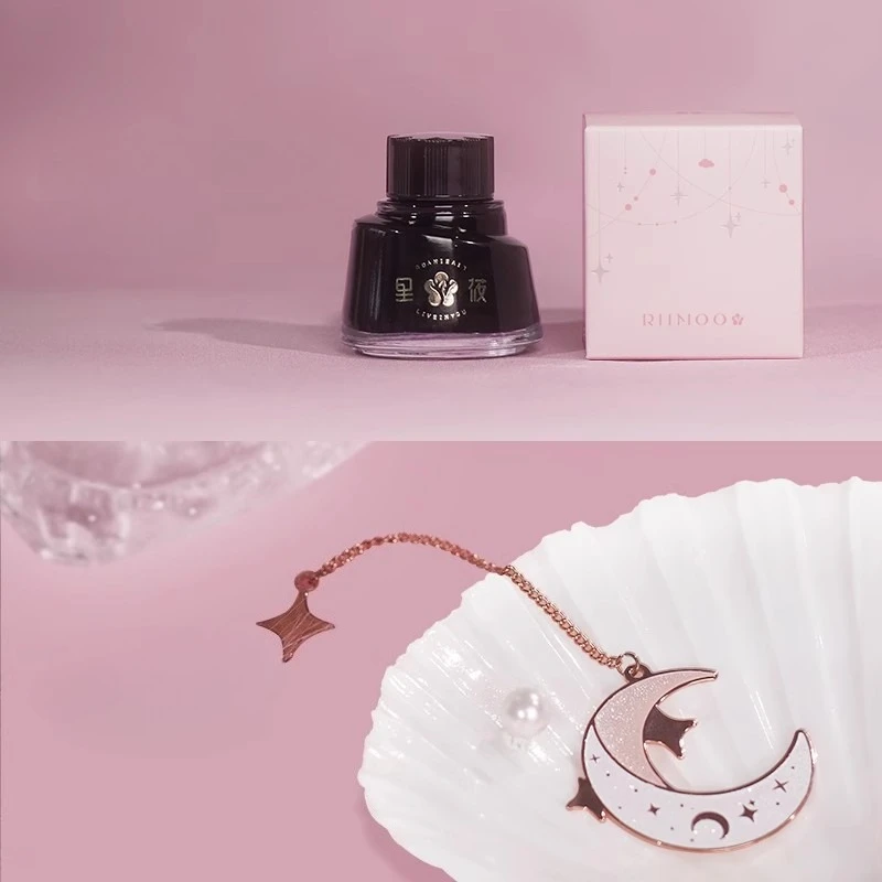 Фото Подарочный набор RIIMOO 520 Rose Gold Pen Star Moon Journey для женщин и девочек: Элитный изысканный комплект для тренировок и подарков на день рождения №3
