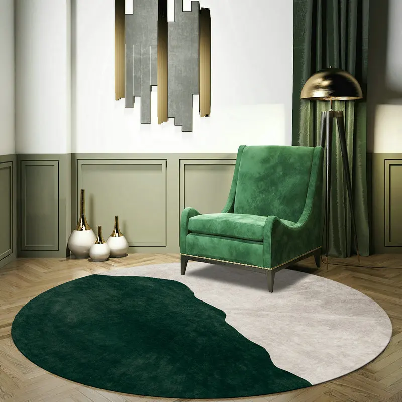 

Nordic Style Round Carpets for Living Room Decoration Bedroom Decor Rugs Non-slip Carpet Sofa Area Rug Home Thicken Floor Mats