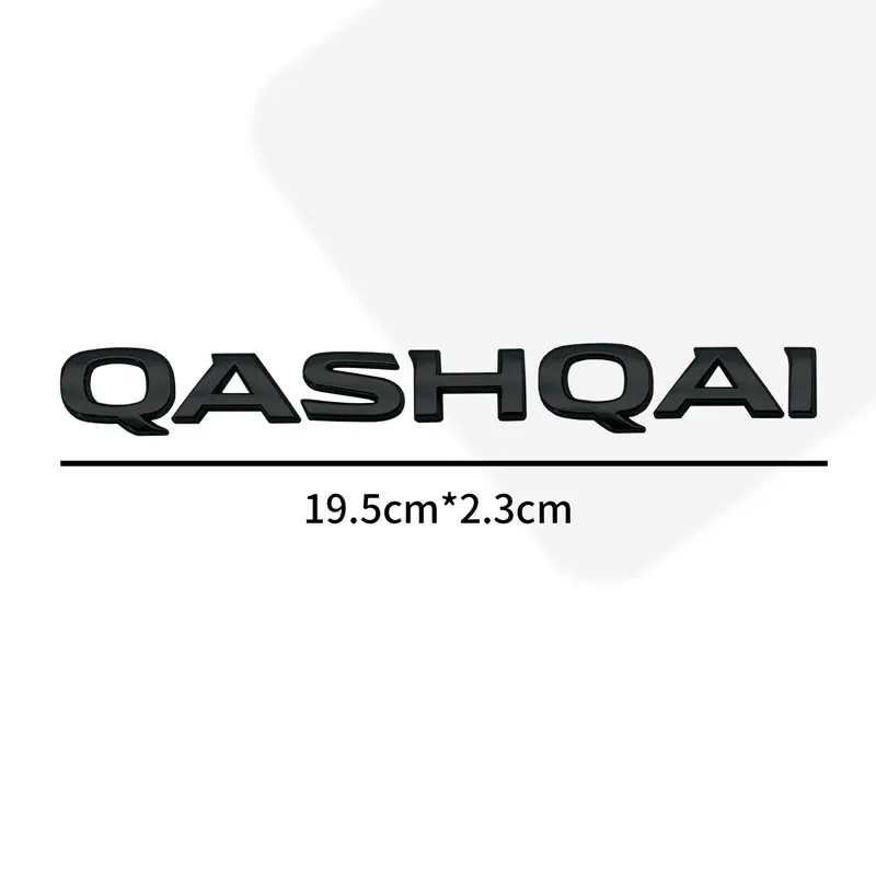 Декор автомобиля 3D АБС-пластик серебристый/черный QASHQAI буквенный логотип задний багажник хвост эмблема наклейка украшения аксессуары для стайлинга автомобилей