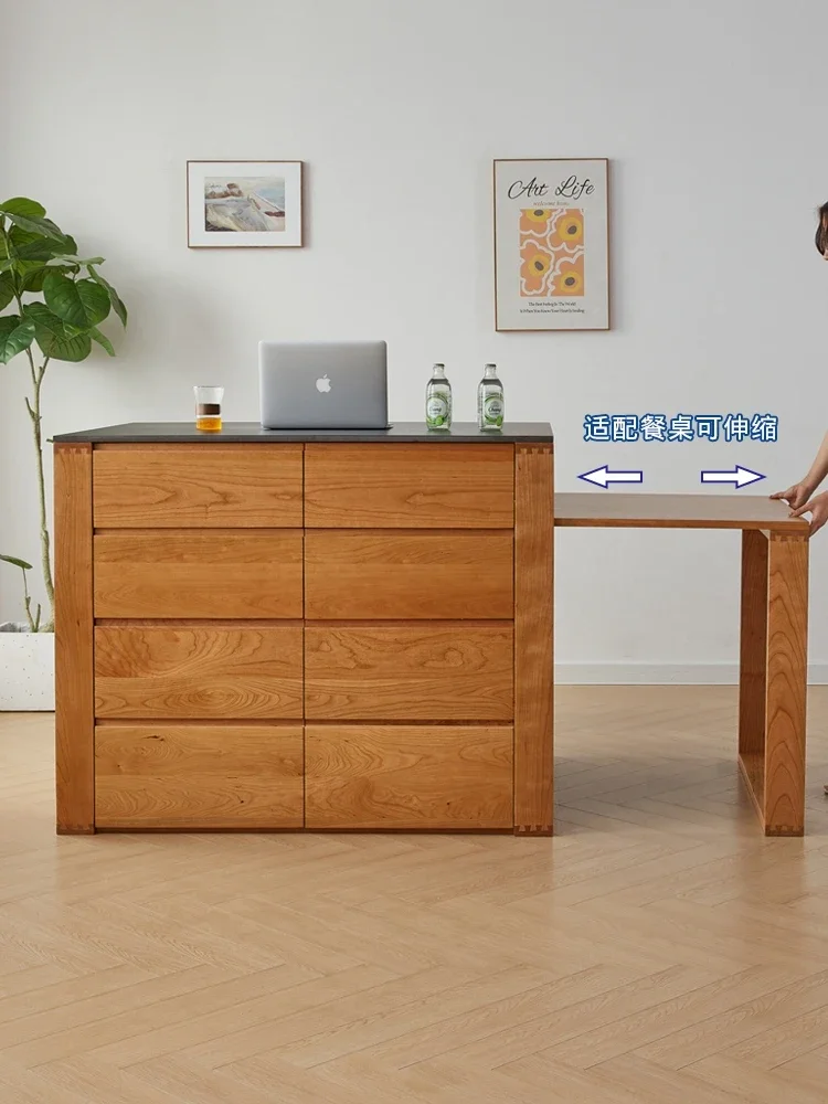 Деревянный обеденный стол Kaysen из цельной вишневой древесины