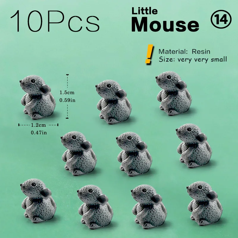 Мини-фигуры животных из смолы, набор из 10 штук