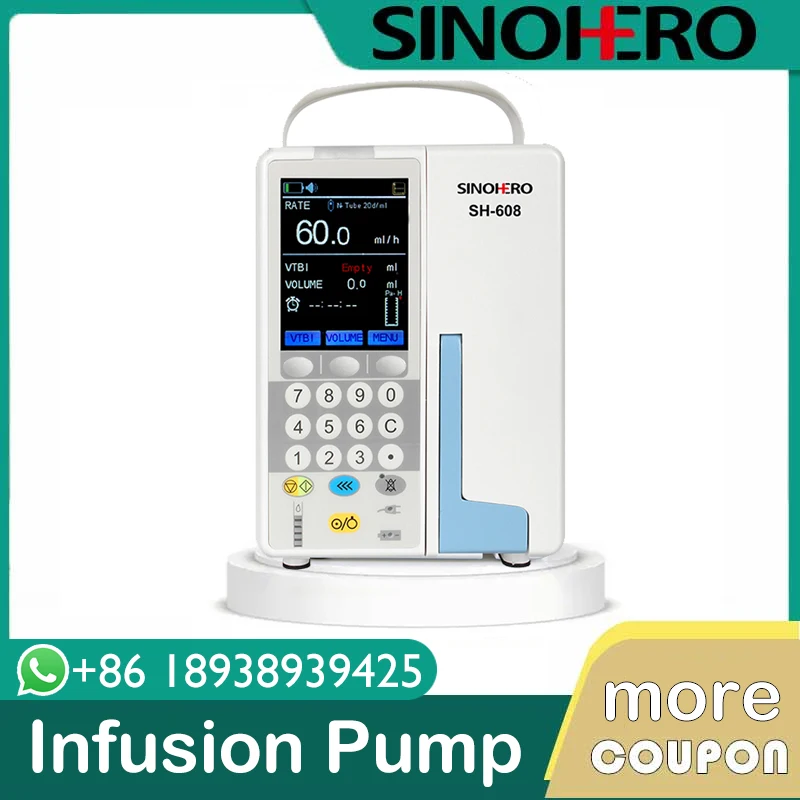 

Sinohero SH-608 Veterinary Syringe Pump Use Infusion Pump Real-time Alarm LCD Volumetric IV Fluid Control Hospital Clinic Human