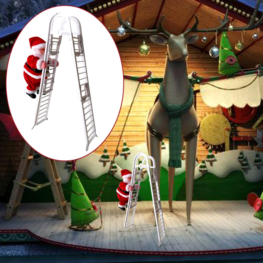 

Electric Santa Claus Climbing Rope Ladder with Music Santa Musical Toys for Christmas Tree Home Decor Gifts for Boys and Girls